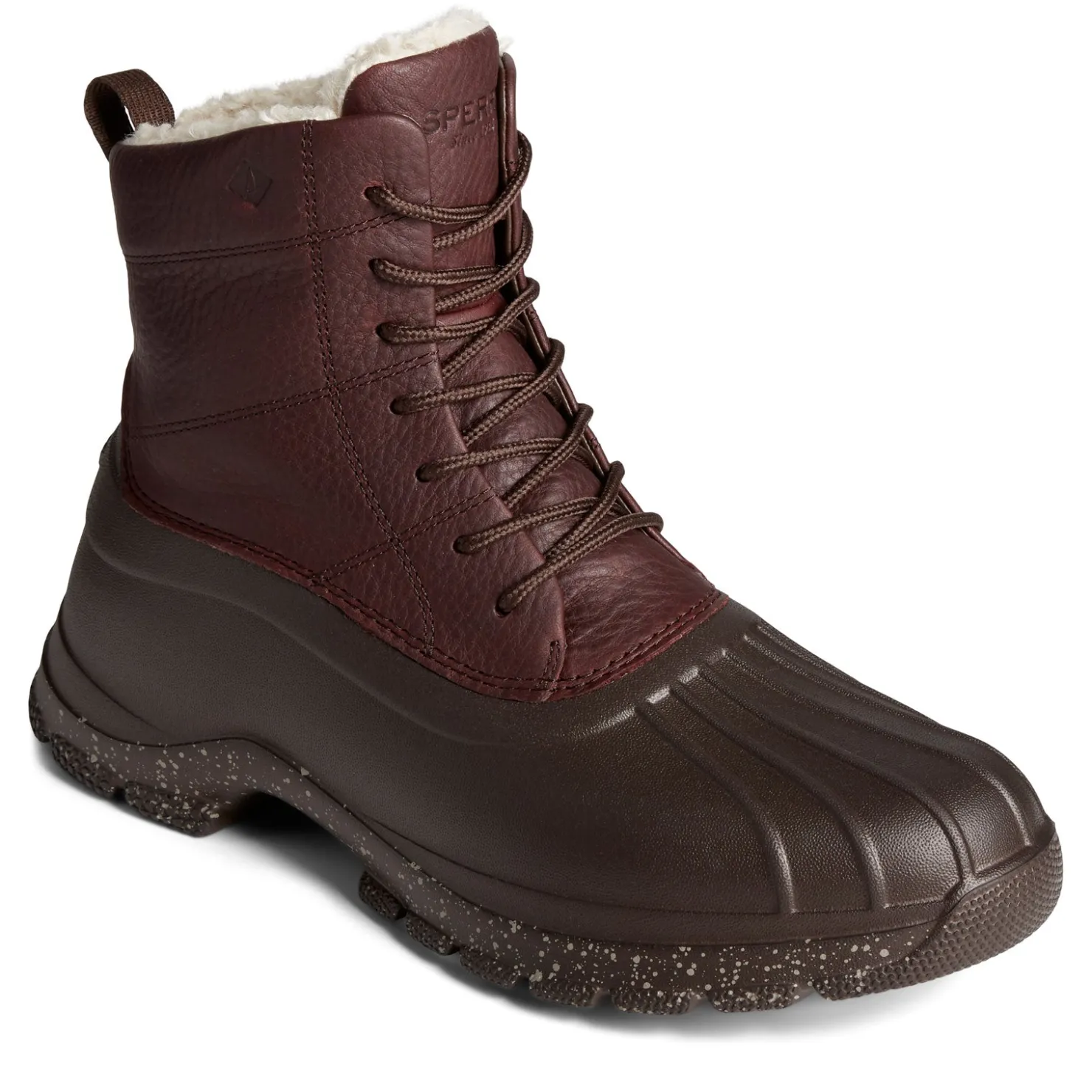 Boots*Sperry Men's , Duck Float Cozy Lace Rain Boot Brown
