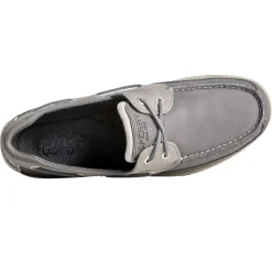 Boat Shoes*Sperry Men's , Gold Cup Mako 2 Eye Boat Shoe Grey Nubuck