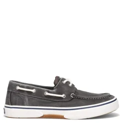 Boat Shoes*Sperry Men's , Halyard Boat Shoe Black Twill