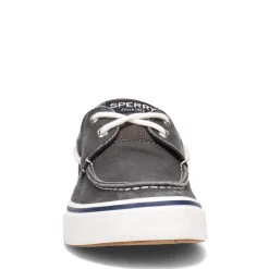 Boat Shoes*Sperry Men's , Halyard Boat Shoe Black Twill