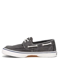 Boat Shoes*Sperry Men's , Halyard Boat Shoe Black Twill
