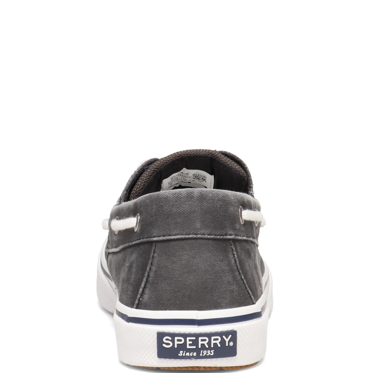 Boat Shoes*Sperry Men's , Halyard Boat Shoe Black Twill