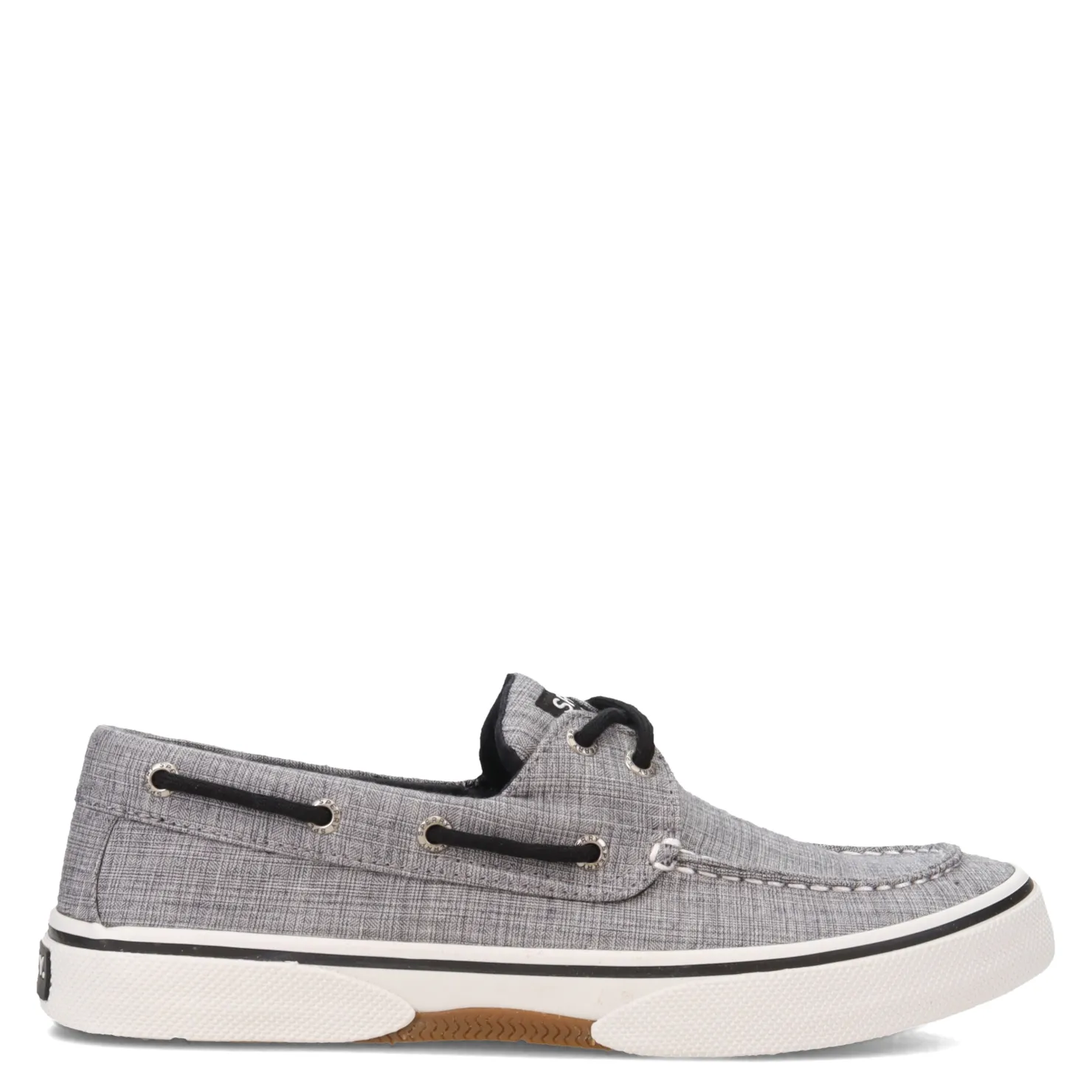 Boat Shoes*Sperry Men's , Halyard Boat Shoe Black Linen