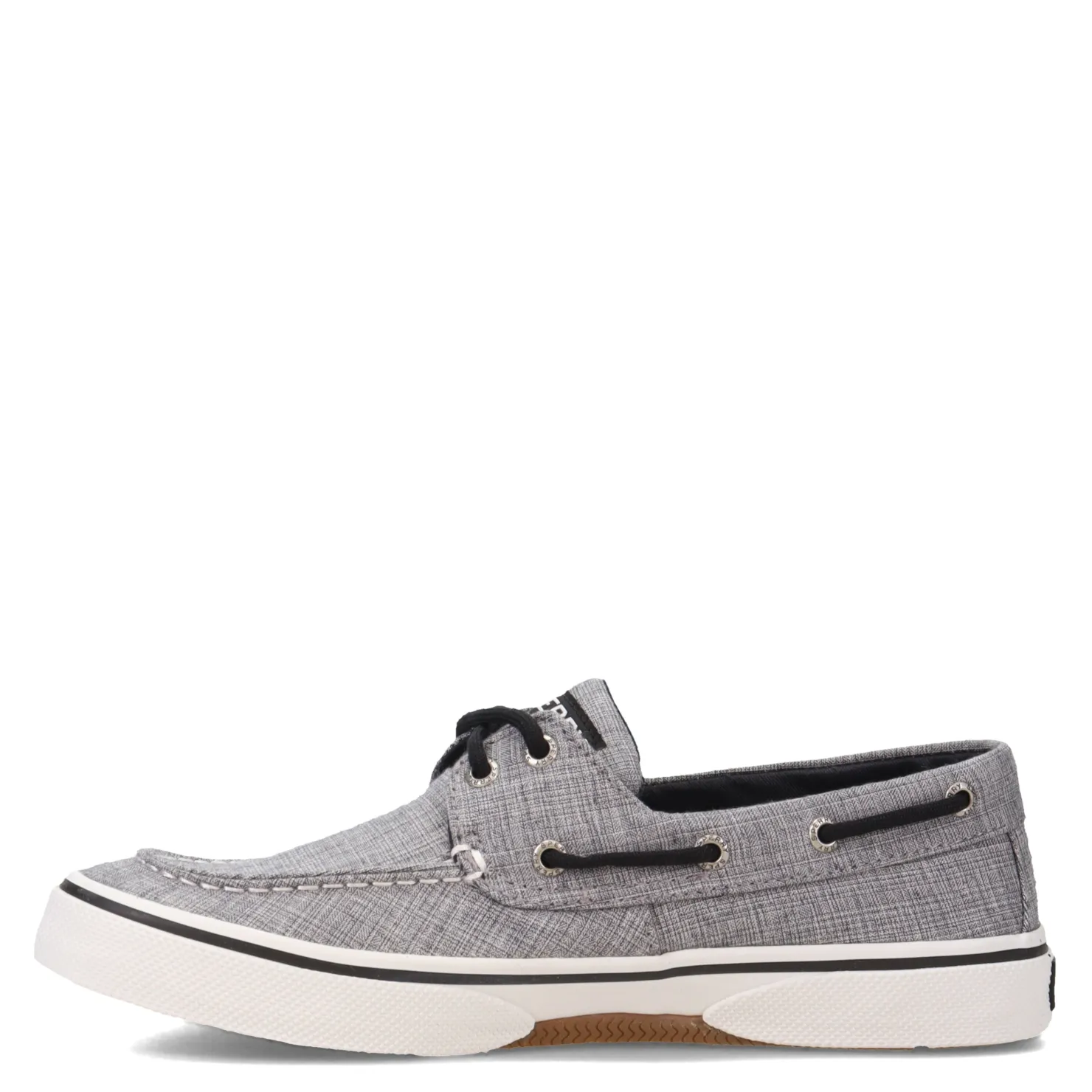Boat Shoes*Sperry Men's , Halyard Boat Shoe Black Linen