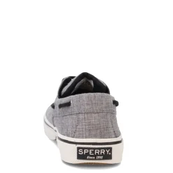 Boat Shoes*Sperry Men's , Halyard Boat Shoe Black Linen