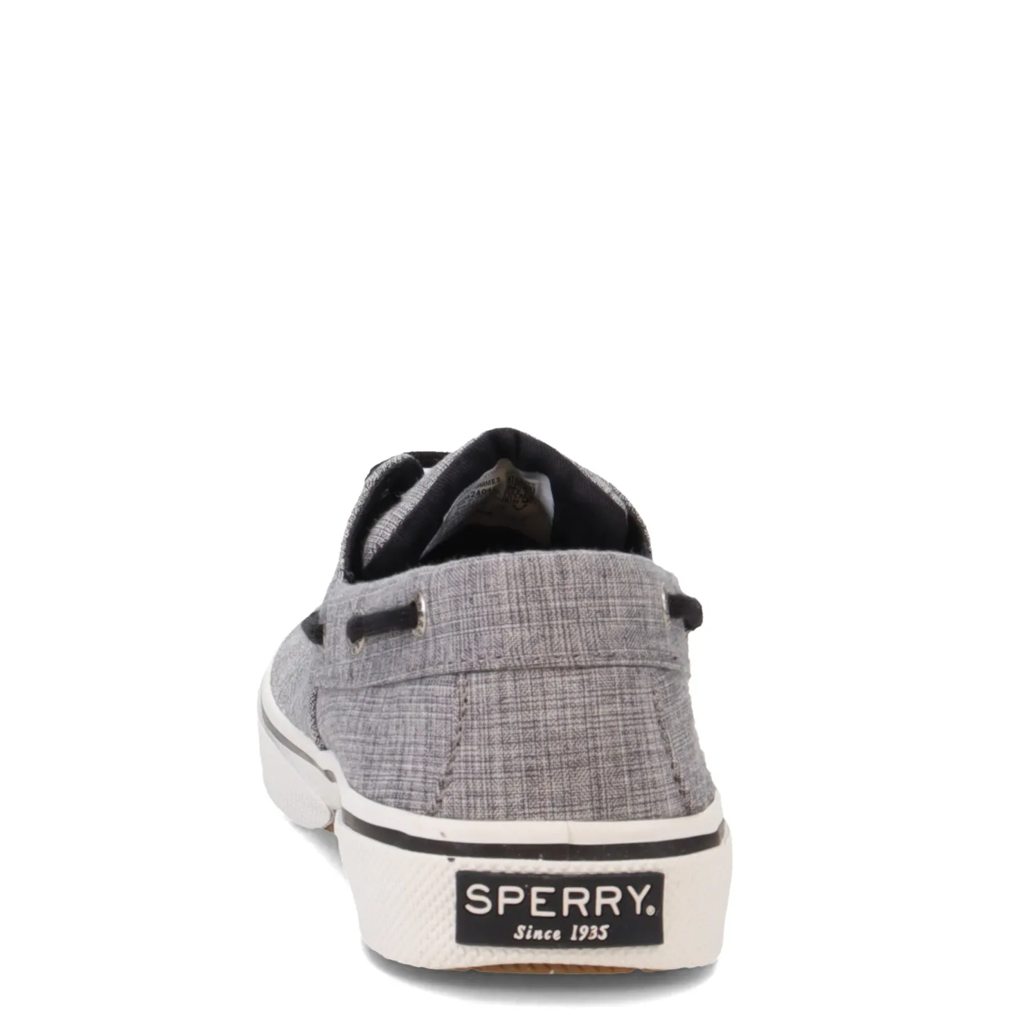 Boat Shoes*Sperry Men's , Halyard Boat Shoe Black Linen