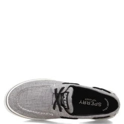 Boat Shoes*Sperry Men's , Halyard Boat Shoe Black Linen
