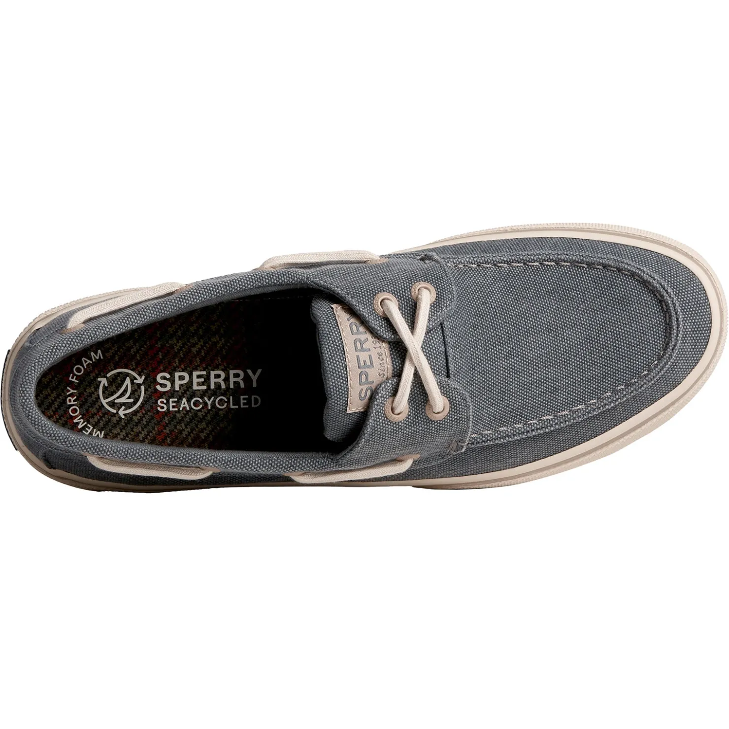Boat Shoes*Sperry Men's , Halyard SeaCycled 2-Eye boat Shoe Blue