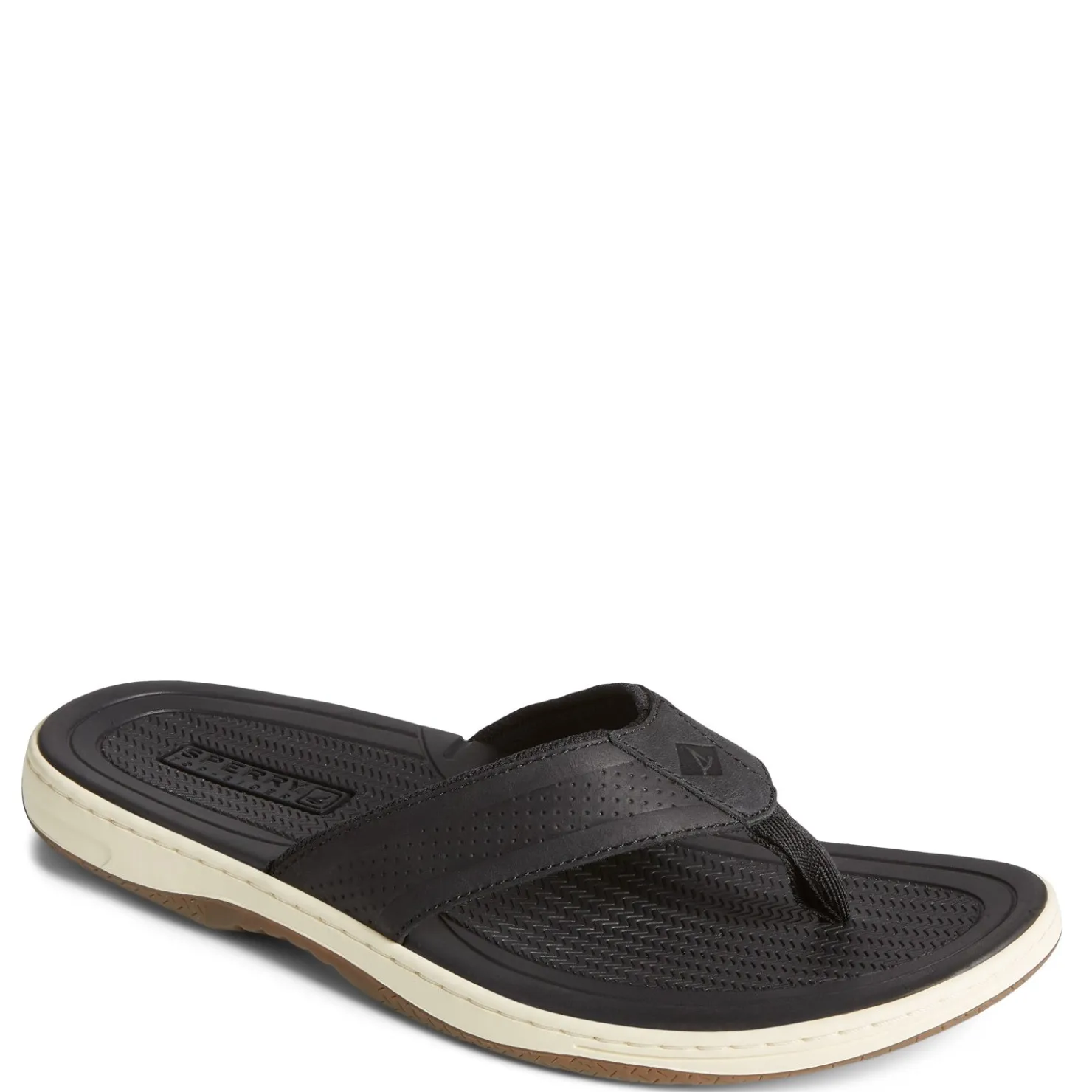 Flip Flops*Sperry Men's , Havasu Perf Sandal Black