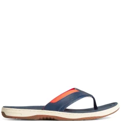 Flip Flops*Sperry Men's , Havasu Sport Sandal Navy Orange