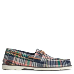 Boat Shoes*Sperry Men's , Leeward Cross Lace Boat Shoe Kick Back Plaid