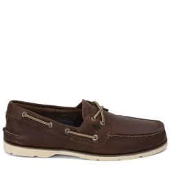 Boat Shoes*Sperry Men's , Leeward X Lace Boat Shoe Dark Brown