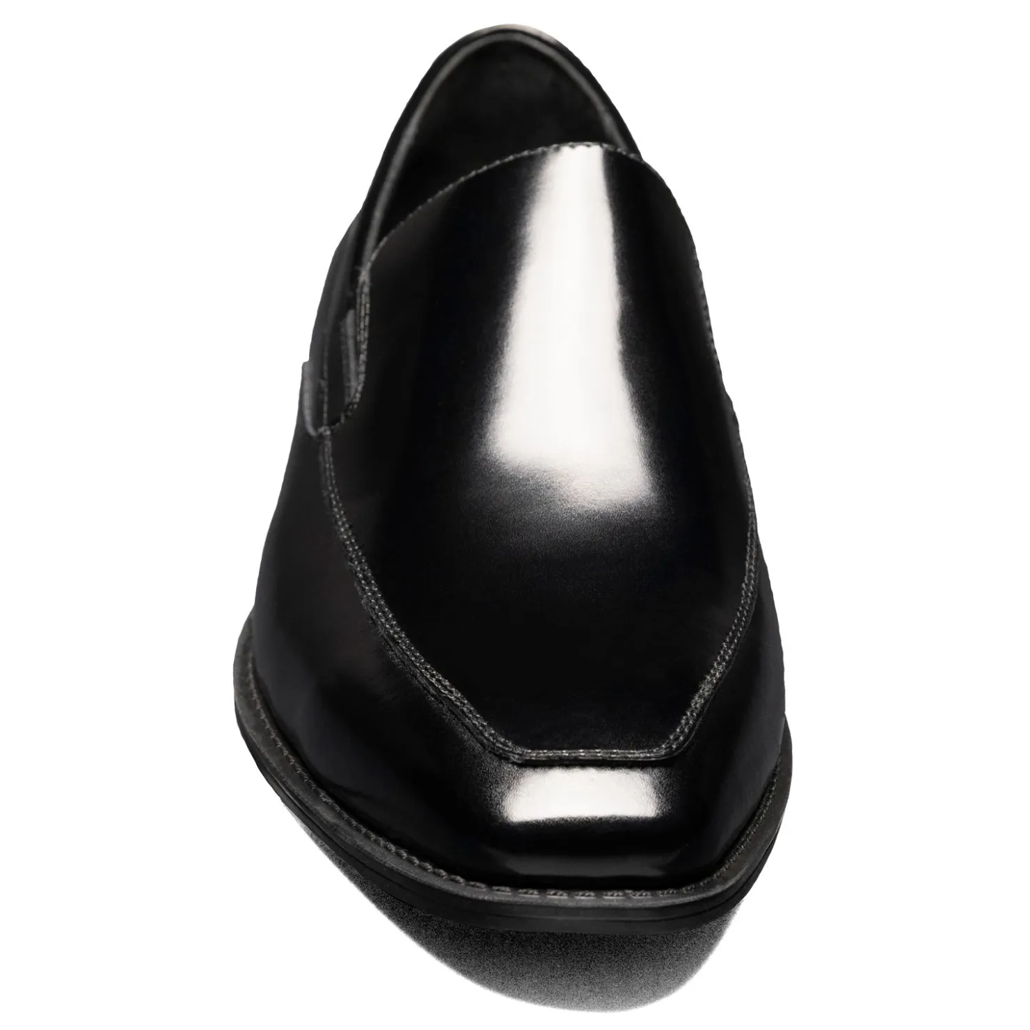 Dress*Stacy Adams Men's , Aldrich Moc Toe Slip-On Black Shiny