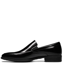 Dress*Stacy Adams Men's , Aldrich Moc Toe Slip-On Black Shiny