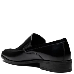 Dress*Stacy Adams Men's , Aldrich Moc Toe Slip-On Black Shiny