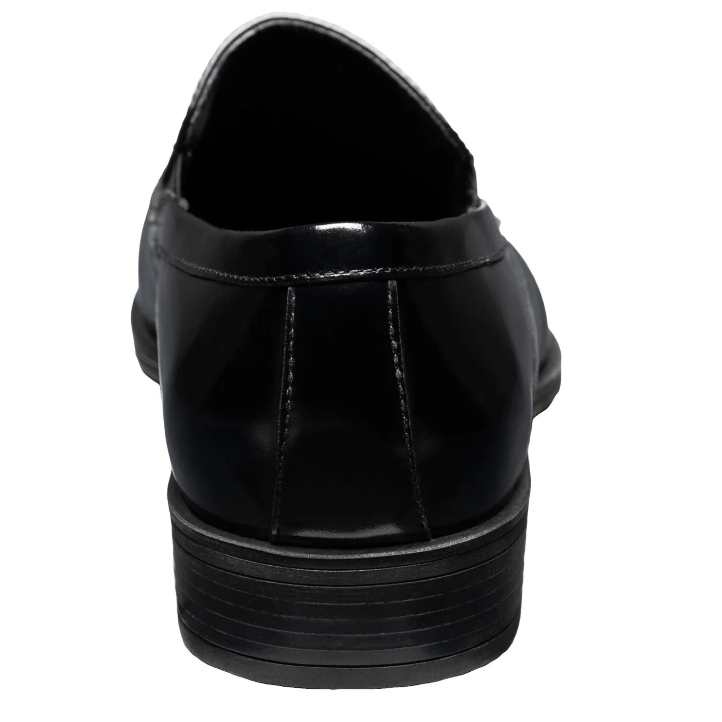 Dress*Stacy Adams Men's , Aldrich Moc Toe Slip-On Black Shiny