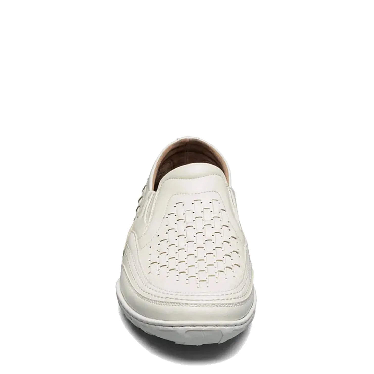 Slip-On Shoes*Stacy Adams Men's , Ithaca Moc Toe Slip-On White