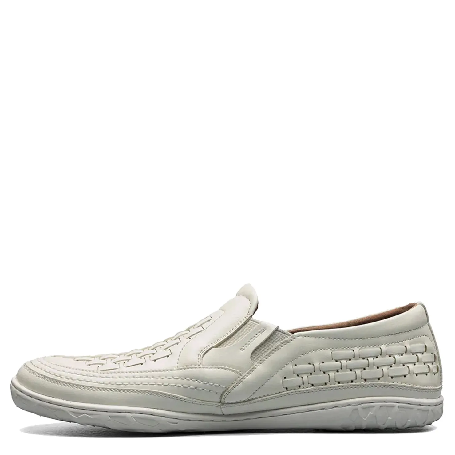 Slip-On Shoes*Stacy Adams Men's , Ithaca Moc Toe Slip-On White