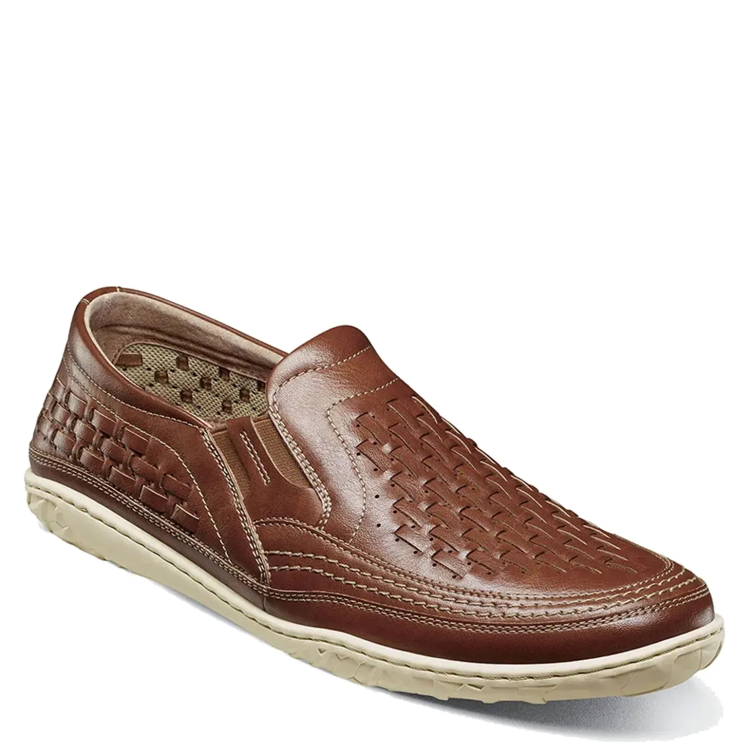 Slip-On Shoes*Stacy Adams Men's , Ithaca Moc Toe Slip-On Sienna