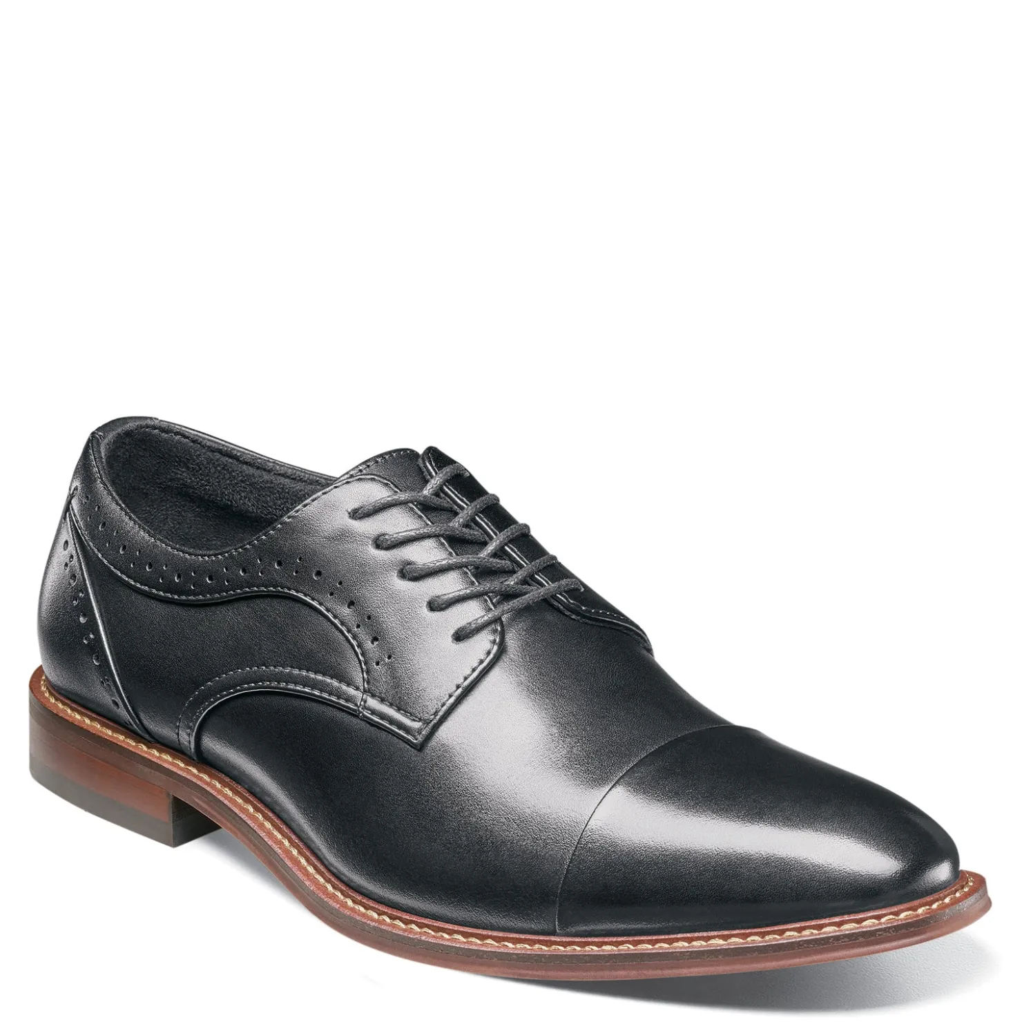 Dress*Stacy Adams Men's , Maddox Cap Toe Oxford Black Polished