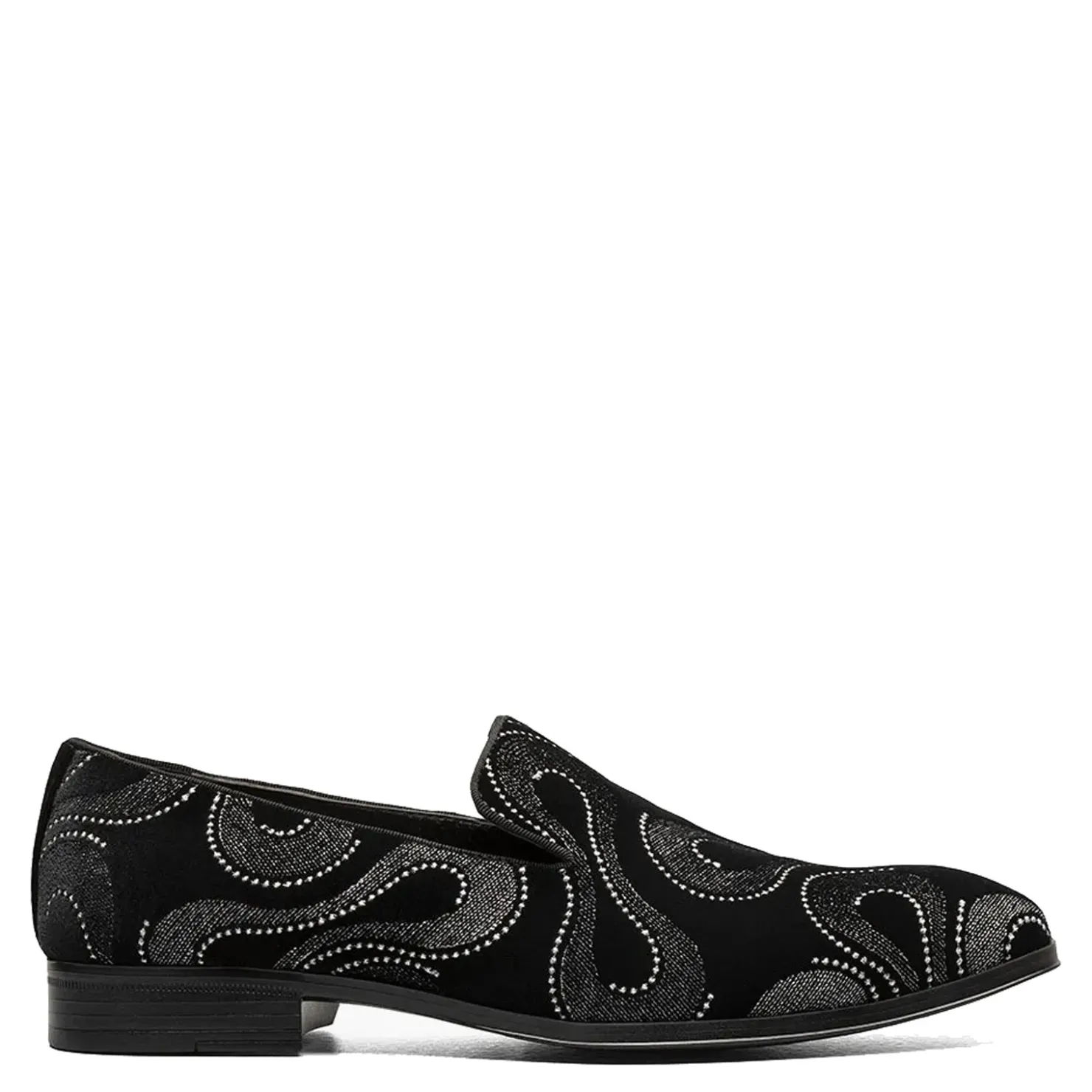 Loafers*Stacy Adams Men's , Swainson Loafer Black/Silver