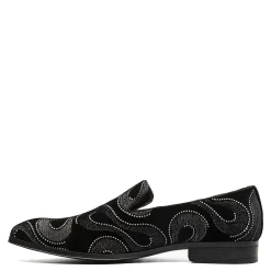Loafers*Stacy Adams Men's , Swainson Loafer Black/Silver