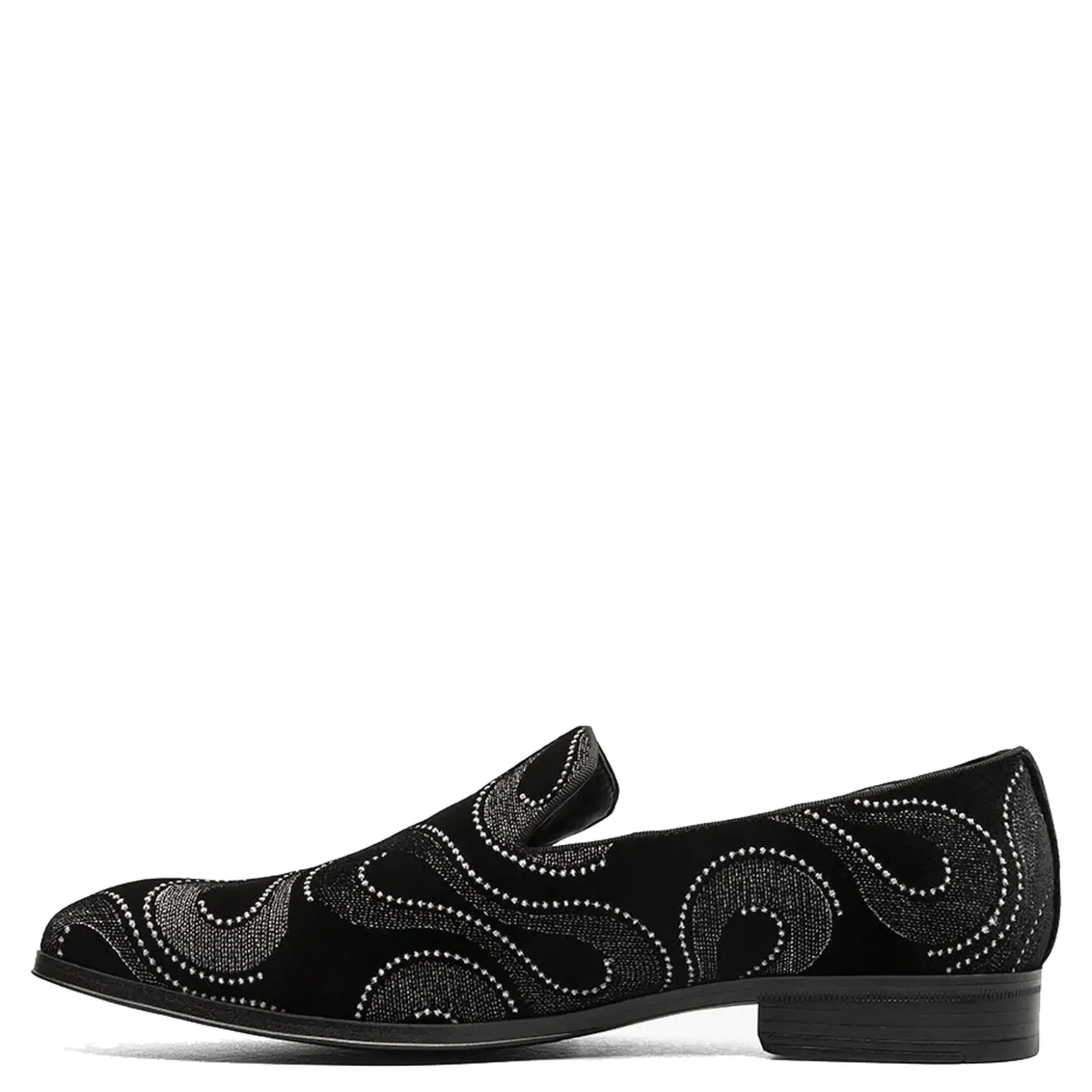 Loafers*Stacy Adams Men's , Swainson Loafer Black/Silver