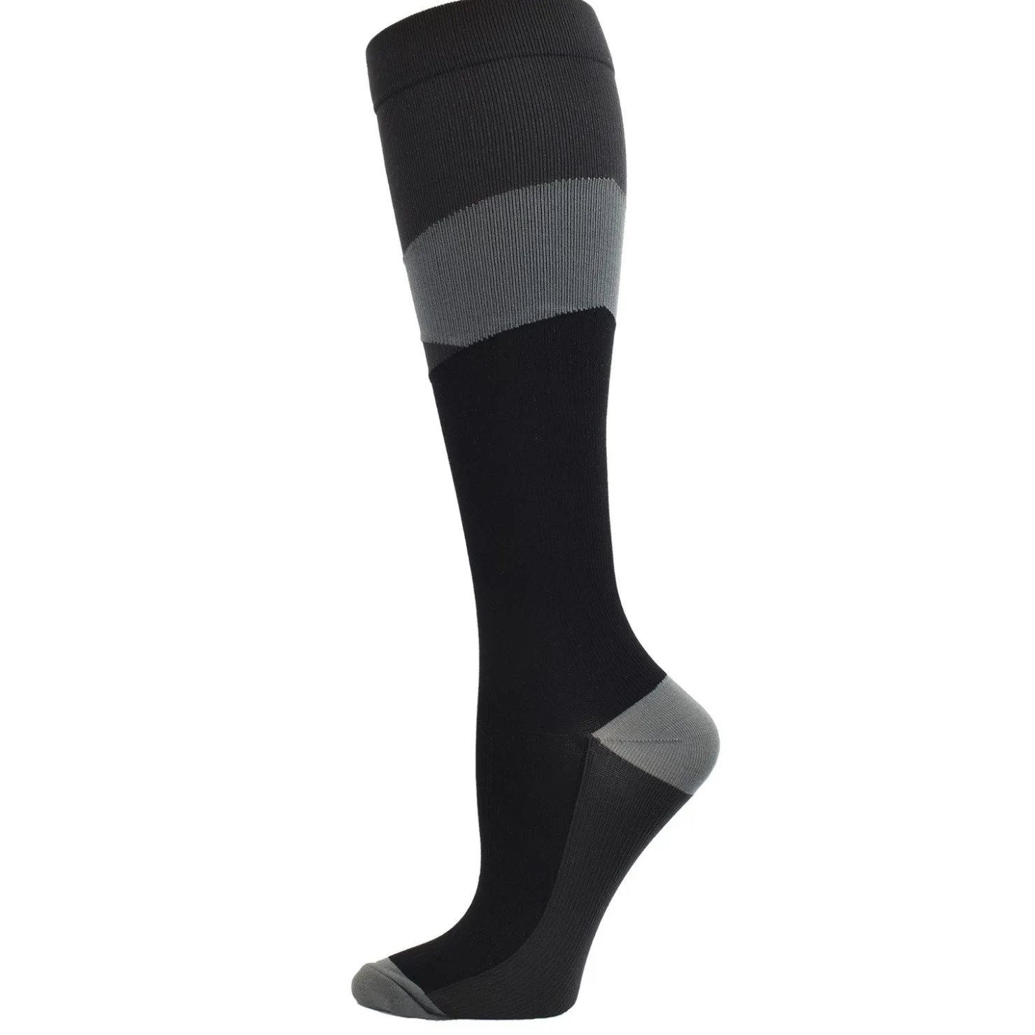 Socks*Think Medical Men's , Premium Compression Socks Black Gray