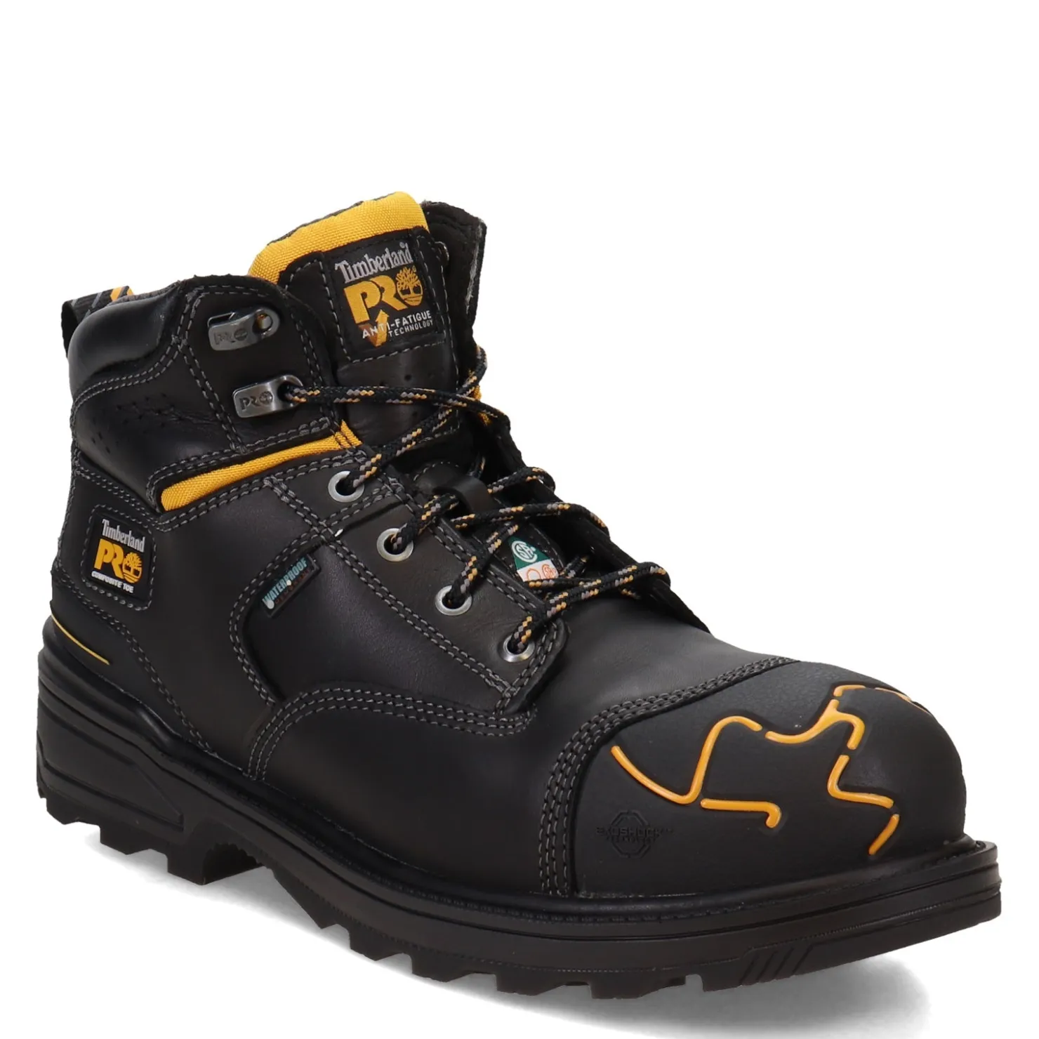 Boots*Timberland Pro Men's , Magnitude 6in CT WP Boot Black Leather
