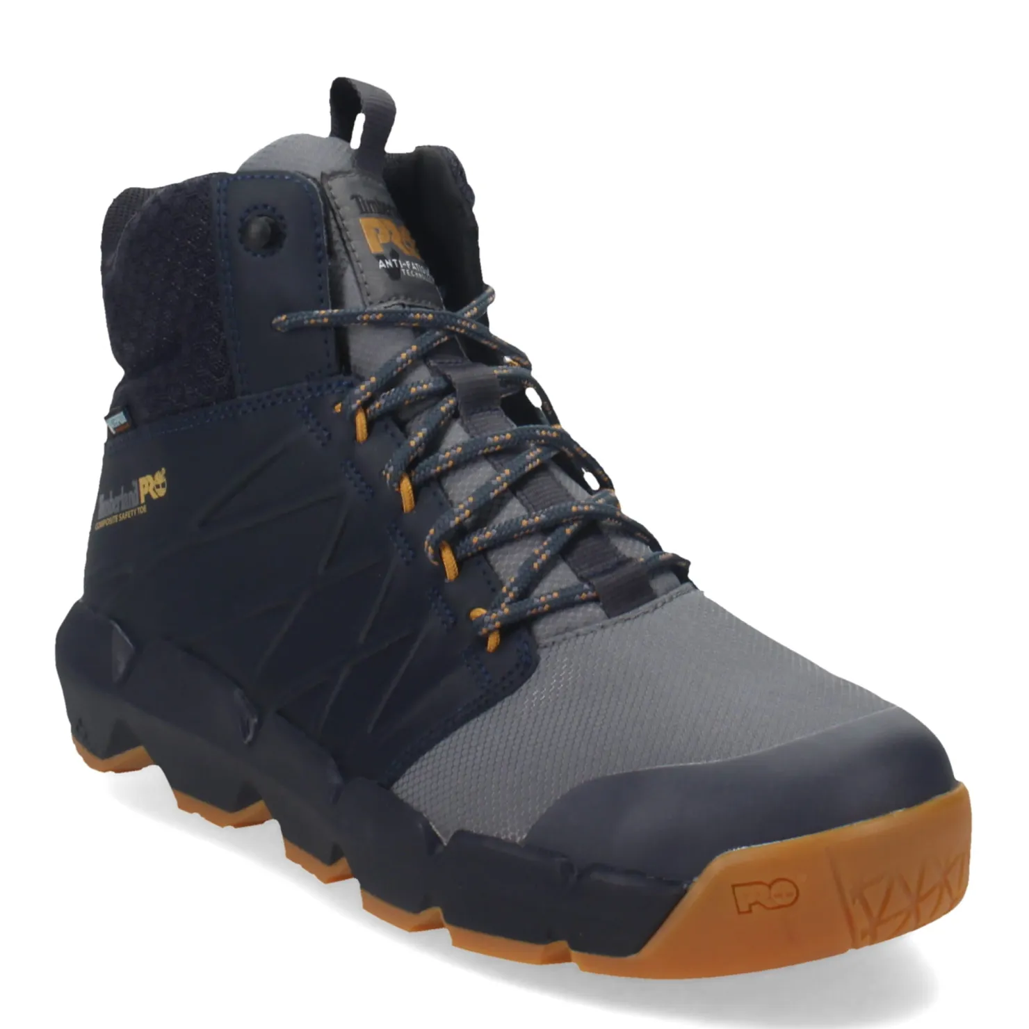Work & Safety*Timberland Pro Men's , Morphix Mid Waterproof CT Boot Grey Navy