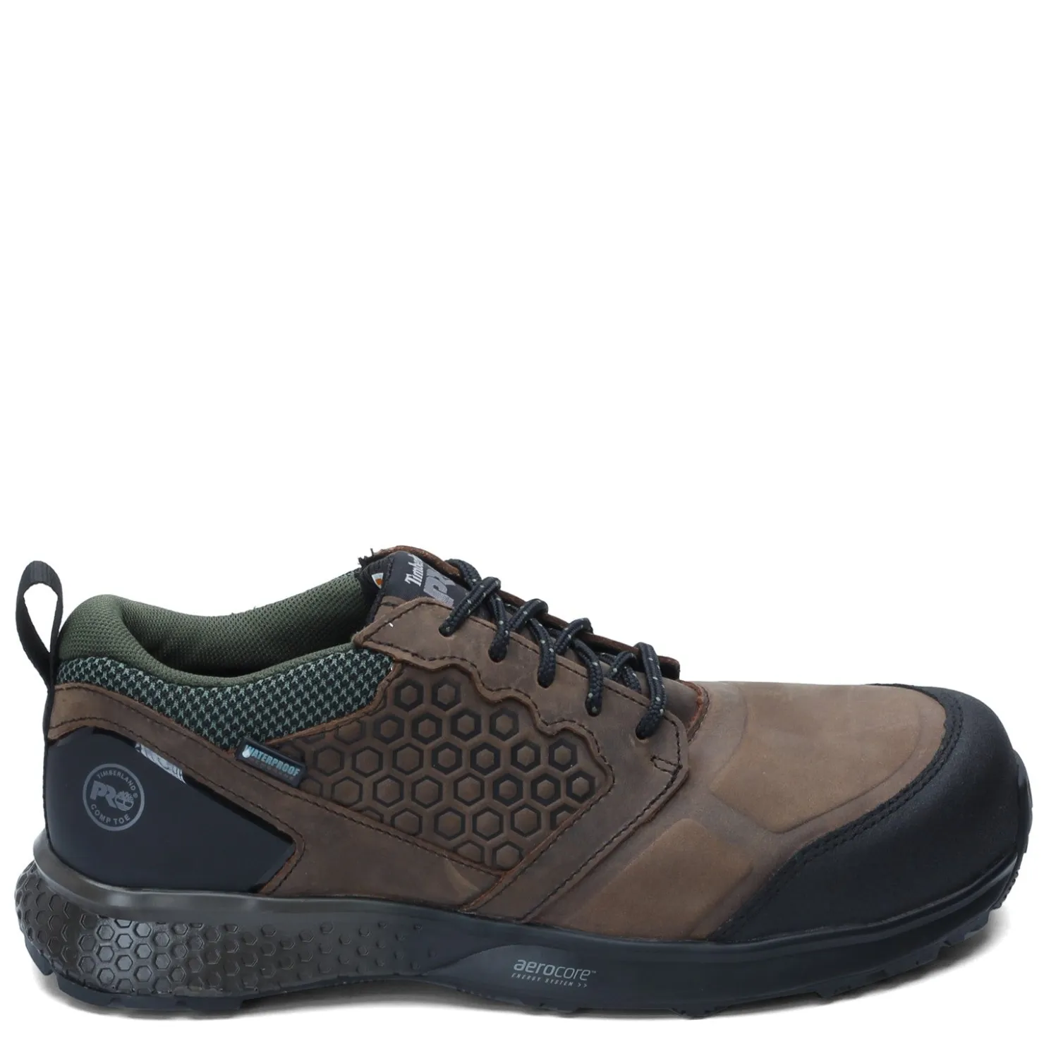 Work & Safety*Timberland Pro Men's , Reaxion Low Comp Toe Work Shoe Brown Green