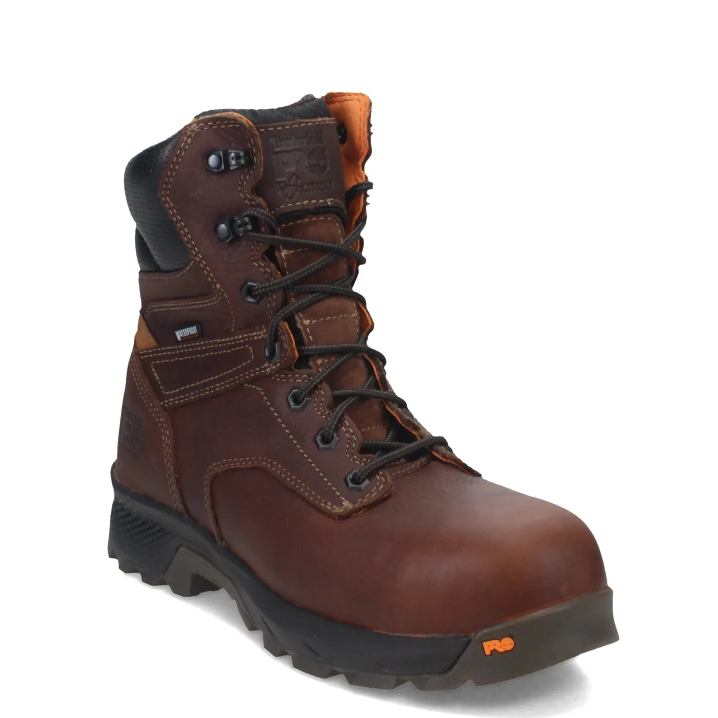 Boots*Timberland Pro Men's , Titan EV 8in Comp Toe Waterproof Boot Brown