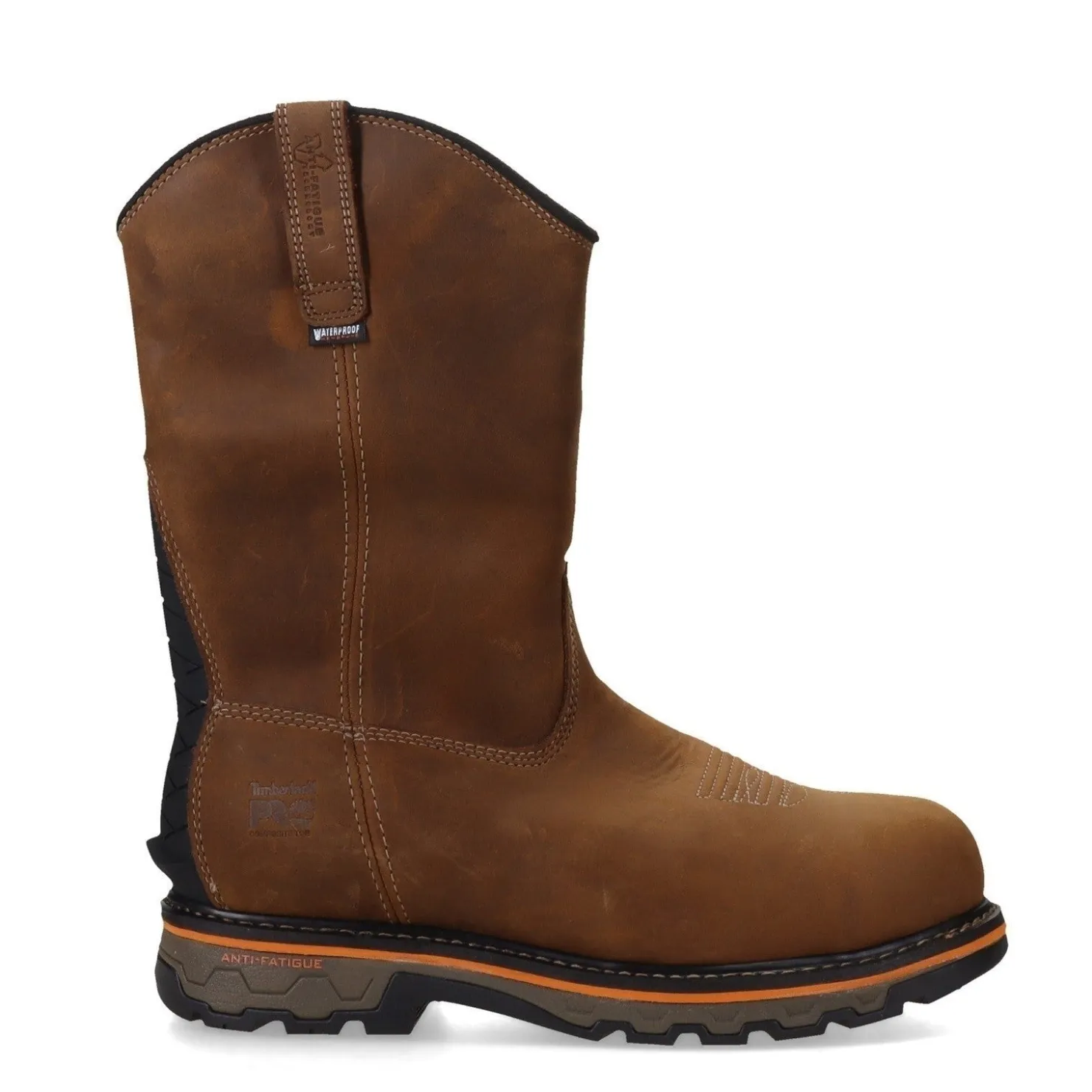 Boots*Timberland Pro Men's , True Grit Pull On Comp Toe WP Work Boot Brown