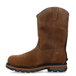 Boots*Timberland Pro Men's , True Grit Pull On Comp Toe WP Work Boot Brown