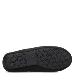 Loafers*UGG Men's , Ascot Slipper Black Leather/Grey