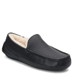 Slippers*UGG Men's , Ascot Slipper Black Leather