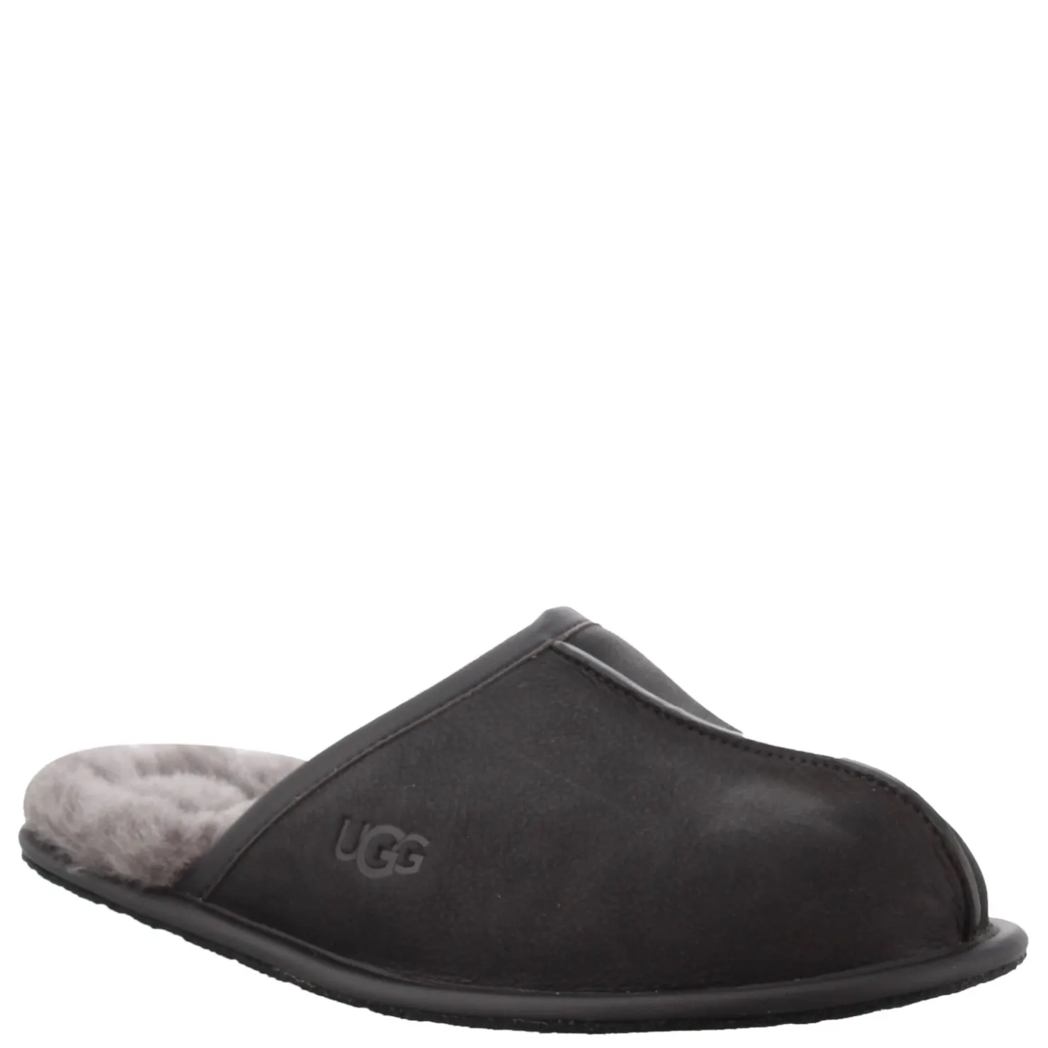 Slippers*UGG Men's , Scuff Slipper Black Leather