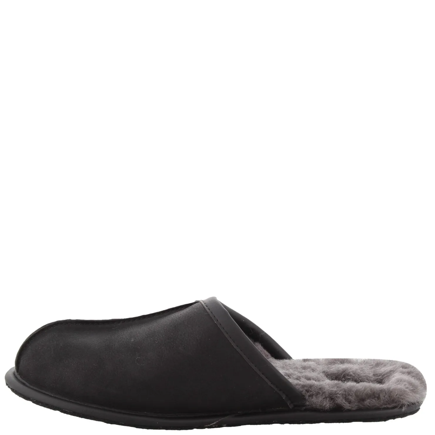 Slippers*UGG Men's , Scuff Slipper Black Leather