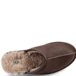 Slippers*UGG Men's , Scuff Slipper Tan Leather