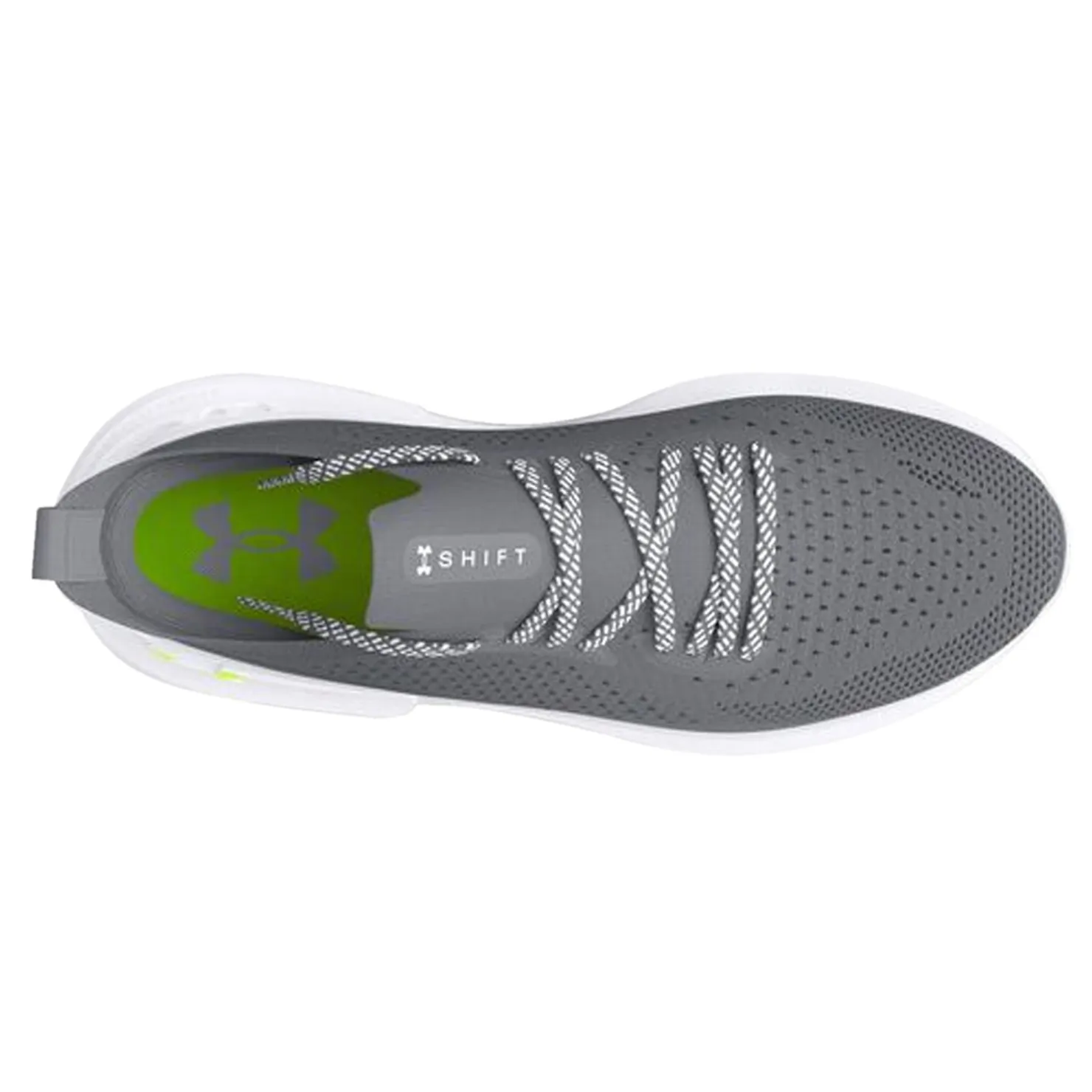 Running*Under Armour Men's , Shift Running Shoe Pitch Gray/White/High Vis Yellow