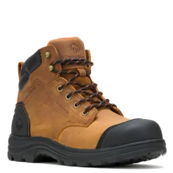 Boots*Wolverine Men's Boots, Carlsbad Cap Toe 6-inch Steel Toe Waterproof Work Boot Tan