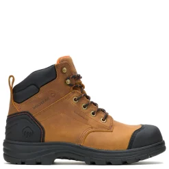 Boots*Wolverine Men's Boots, Carlsbad Cap Toe 6-inch Steel Toe Waterproof Work Boot Tan