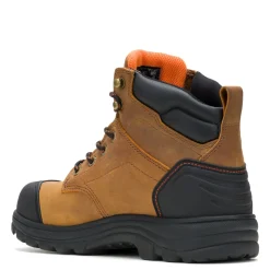 Boots*Wolverine Men's Boots, Carlsbad Cap Toe 6-inch Steel Toe Waterproof Work Boot Tan