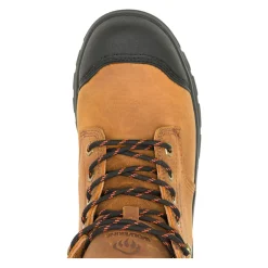 Boots*Wolverine Men's Boots, Carlsbad Cap Toe 6-inch Steel Toe Waterproof Work Boot Tan