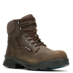 Boots*Wolverine Men's Boots, DuraShocks SR Icon 6-inch CarbonMax Work Boot Dark Brown Waterproof Leather
