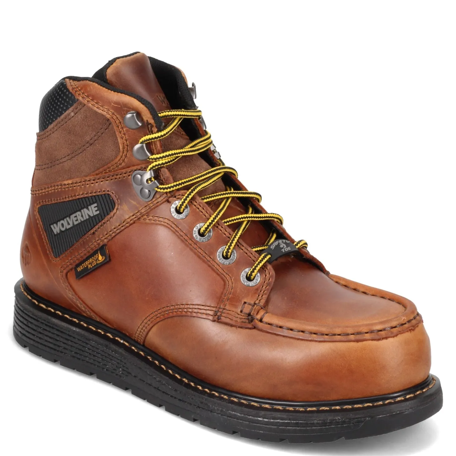 Work & Safety*Wolverine Men's Boots, Hellcat Ultraspring Moc Toe Wedge Comp Toe Work Boot Tobacco