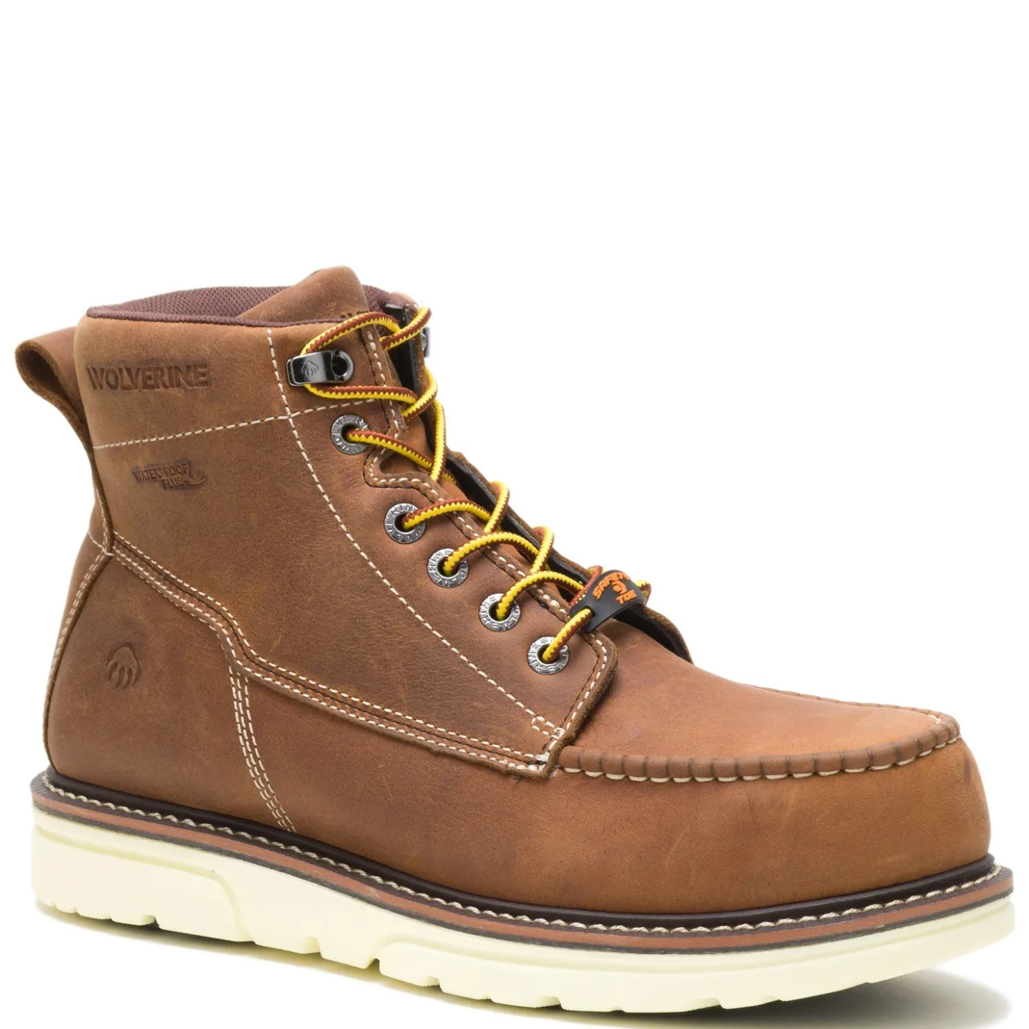 Boots*Wolverine Men's Boots, I-90 Durashocks Moc-Toe Work Boot Tan