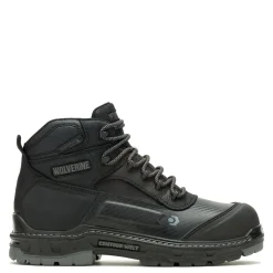 Work & Safety*Wolverine Men's Boots, Overpass CarbonMax 6-inch Waterproof Composite Toe Work Boot Black/Grey