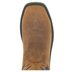 Work & Safety*Wolverine Men's Boots, Rancher ST Work Boot Brown Usa Flag