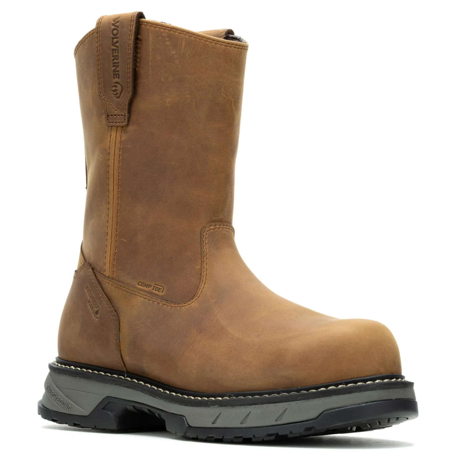 Boots*Wolverine Men's Boots, ReForce EnergyBound CarbonMax Wellington Work Boot Cashew